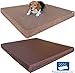 Dogbed4less Jumbo Extra Large Brown Microsuede External Cover and Waterproof Internal Case for Pet Dog Bed 55