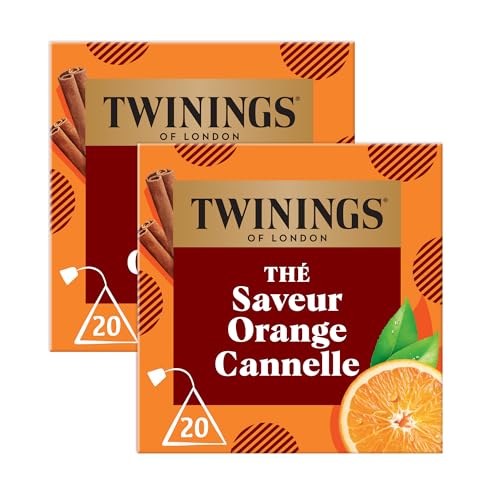 Twinings - Twinings - Assortiment Découverte Fruité et Épice - Thé Orange à la Cannelle - 40 Sachets - à Déguster Chaud ou Froid