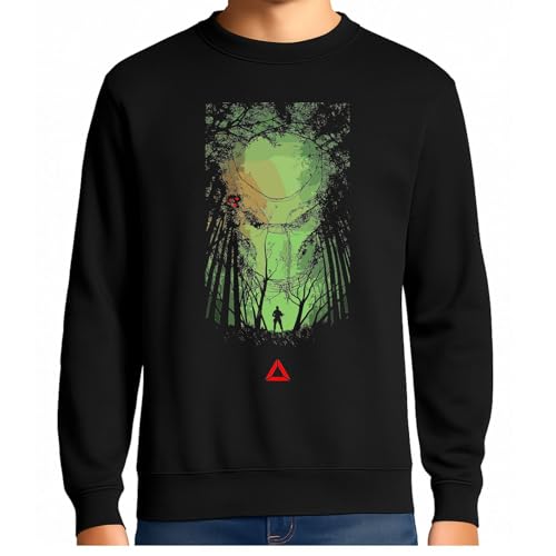 the Fan Tee Sudadera Adulto Sin Capucha de Hombre Peliculas Predator Depredador, Alienígena, Alíen, Extraterrestre, Yautja 001 M
