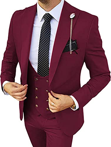 Mens Suits 3 Piece Slim Fit Blazer Vest Pants Sets for Men Suits for Men Wedding Suits2