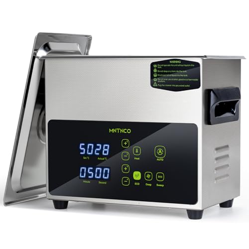MNTNCO 3L Ultrasonic Cleaner, One-Touch Cleaning,Heating, Deep Mode, ECO Energy-Saving Ultrasonic Cleaning Machine Excellent for Labs,Carburetor,Jewelry,Dentures,Automotive & Industrial Parts.