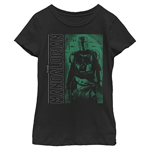 T-shirt Star Wars Mandalorian fille ado grand format XL noir vetement manches courtes