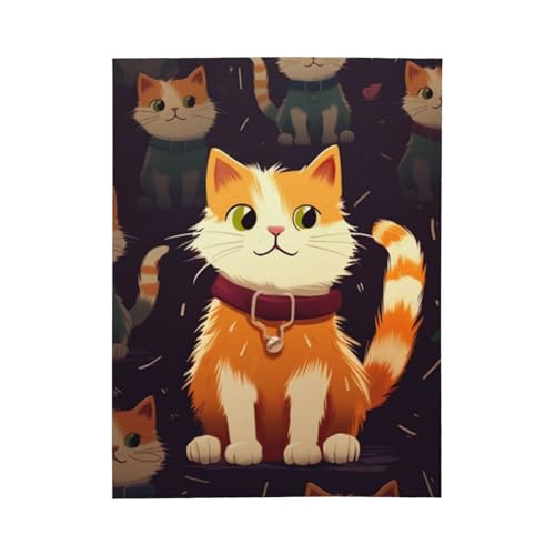 Couverture en flanelle lavable plaid chat pour canapé et lit doux - 3