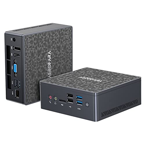 【Connessioni wireless e Gigabit Ethernet】Piccolo computer PC Supporta wifi, connettività di rete Gigabit Ethernet RJ45, bluetooth 4.2, avere connettività wireless Dual band 2.4 e 5 GHz, offre velocità fino a 867 Mbps su 5 GHz, può fornire un collegamento Internet super veloce e stabile per scaricare file o video più velocemente.