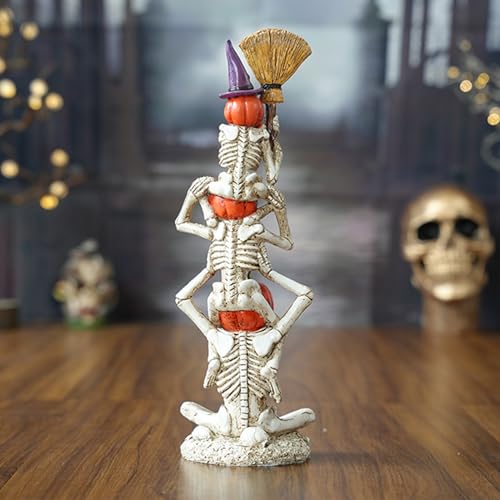Évitez les décors fragiles avec ce squelette Halloween résistant