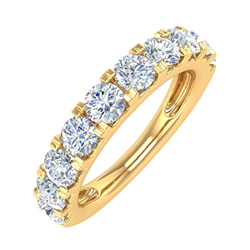 1 1/2 Carat Diamond Wedding Band Ring in 14K Gold