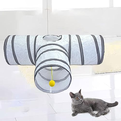 Túnel de 3 vías para gatos y conejos que reduce el aburrimiento en casa 7