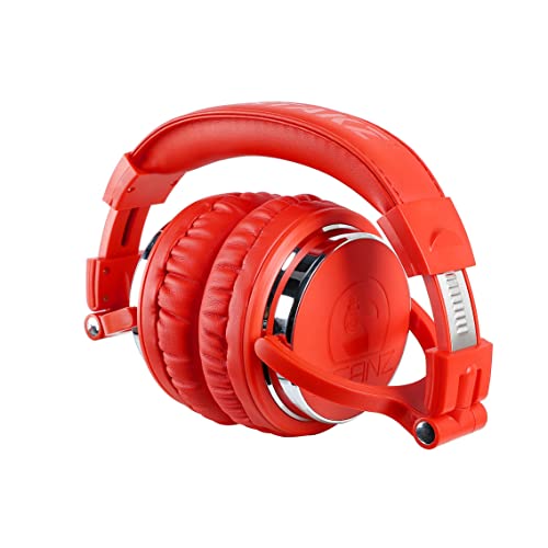 2Canz Red Dj Stakz Edition Over-Ear Professional Wired Dj Headphones - Enhanced 50Mm Neodymium Drivers, Closed Back, Plush Comfrasoft Ear Cushions, 8-Way Adjustable Earpads, And Foldable #TOP1