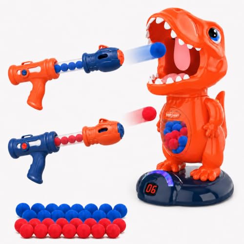 Image of EagleStone Movable Dinosaur Shooting Toy for Kids Games with 2 Air Pump Gun