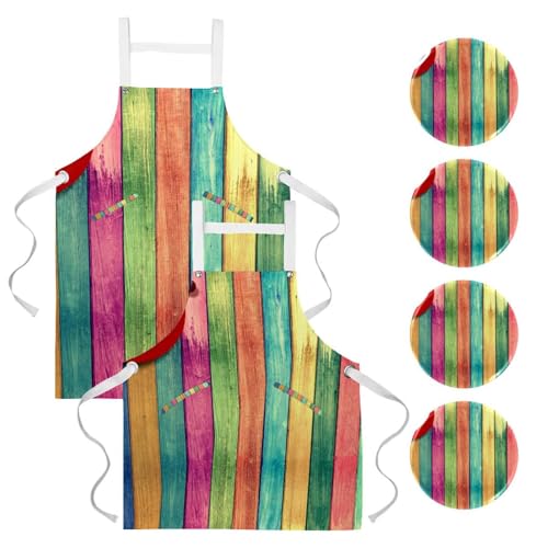 Tablier de serveuse pour restaurant et bar lot de 2 pièces One Large multicolore