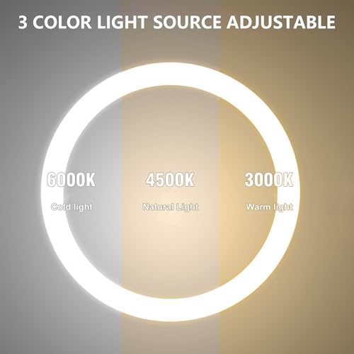 Espejo para maquillaje iluminado 8 pulgadas redondo miniatura 6