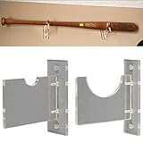 Cantidad: 2 estantes (incluyendo 4 tornillos, 1 llave e instrucciones de instalación). Sujeta un bate de béisbol, no incluye bate.