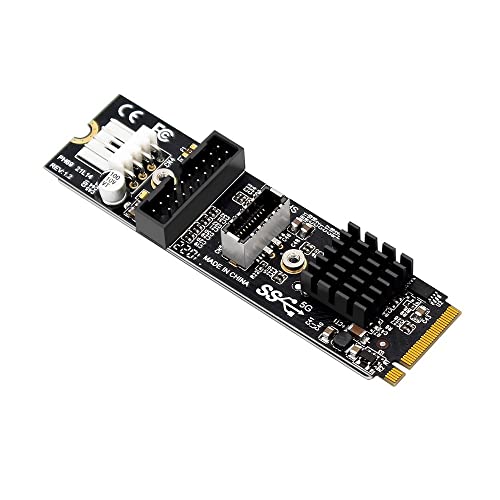 Image of Xiwai 5Gbps Type-E USB 3.1 Front Panel Socket & USB 2.0 to NVME NGFF M-Key Express Card Adapter for Motherboard