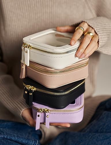 Popvibe Bolsa de maquiagem transparente, bolsa de cosméticos transparente de viagem com zíper, organ