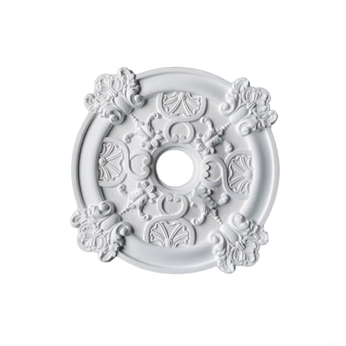 Alanmoship Rosace de plafond ronde en polystyrène avec médaillon en polyuréthane pour dissimuler les imperfections et améliorer la décoration de la maison...
