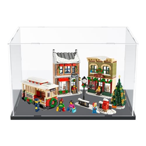 Image of Choowin Acrylic Display Case for Lego Tranquil Garden 10315 10298 10308 10317 for Lego Display Thickened Clear Acrylic Display Cases for Collectibles Assemble Dustproof Display Box(Black Base)