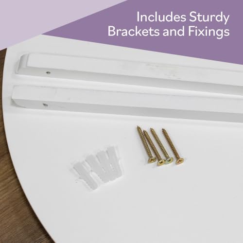 Anika Schwebendes Eckregal, einfach zu montieren, Wandmontage, MDF-Oberfläche, mit Befestigungsmaterial im Lieferumfang enthalten (28,5 x 28,5 cm)