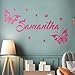 Cryptonite Butterflies Baby Room Decor | Custom Name Wall Decal | Available in Three Sizes | Ready to Use | Fully Customizable with Name, Color, Design and Size | Non-Toxic (Wide 22
