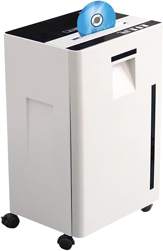 27L high-Power Paper Shredder, Large Office, Commercial, School Paper Shredder, Electric Silent and Low-Noise Document Shredder, White