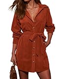 Occasion: Cette robe mini-chemise est un article de garde-robe polyvalent - parfait pour la tenue quotidienne, les achats, la fête, le club, les vacances, le travail, les rencontres, le week-end, la soirée, la fête d'anniversaire, Noël, le bal et etc.