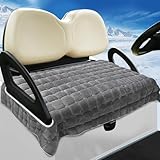 YOKYHOM Golf Cart Seat Covers, Supreme Comfort Golf Cart Seat Towel Blanket, Heavyweight Deep-Pile, Fits EZGO, Yamaha, Club Car and More 2-Seat Carts, 50'x 27.5', Dark Gray