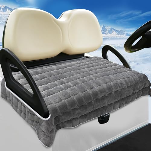 YOKYHOM Golf Cart Seat Covers, Supreme Comfort Golf Cart Seat Towel Blanket, Heavyweight Deep-Pile, Fits EZGO, Yamaha, Club Car and More 2-Seat Carts, 50