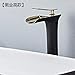 Produktbild SGDBBR Wasserfall Wasserhahn Becken heißen und kalten Einlochmontage voller Kupfer Schwarz-Weiß-Lack Heimtoilette Waschbecken Bad Wasserhahn Ventilsitz Durchmesser 35mm