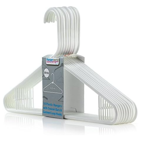 Hangerworld 10 Plastic Multi-Purpose Garment Hangers Cover