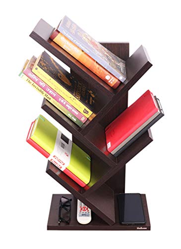 Image of Madhuran Engineering Wood Studio Shelf, Bookcase, Space Saving Table Stands,Holders (Matte, Wenge)