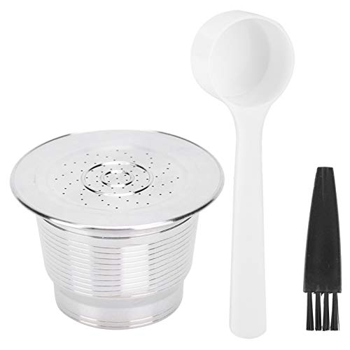 ZIXINNKC Juego de cápsulas de café de acero inoxidable 304, filtro recargable reutilizable, accesorios para hacer café