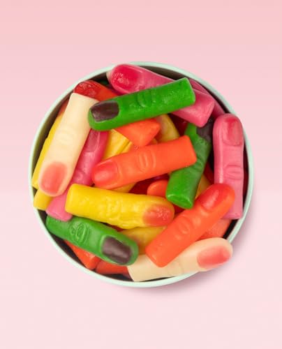 Vidal Golosinas, Dedos Surtidos, Caramelo de Goma con Un Inconfundible Sabor. Colores Atractivos, Rosa/Amarillo/Naranja/Verde, Mezcla de Frutas, 1.5 Kg