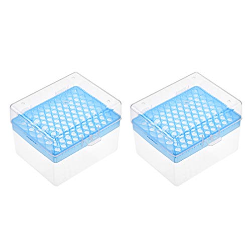 Caja de puntas de pipeta de 1000 ul y 100 pozos de polipropileno, pack de 2 unidades