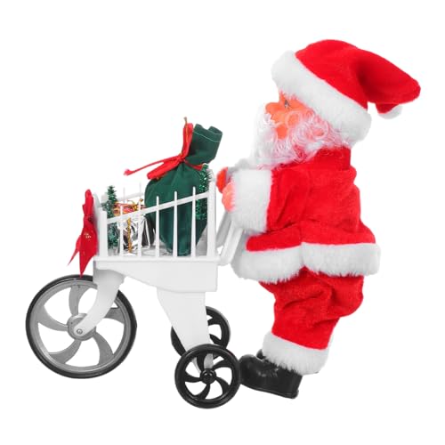 Chariot de courses jouet musical Père Noël pour animer le salon à Noël
