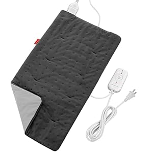 12″x24″ Heating Pad for Cramps, Comfytemp Electric Heating Pad for Back Pain Relief, Large Heating Pad with 3 Heat Settings, 2H Auto Shut Off, Stay On, for Neck and Shoulders, Machine Washable