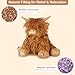 SuzziPals Heatable Coolable Weighted Highland Cow Stuffed Animals Plushie, Microwavable Heating Pad for Period Cramps & Pain, Lavender Scented Cow Plush Toys for Stress, Highland Cow Gifts for Women