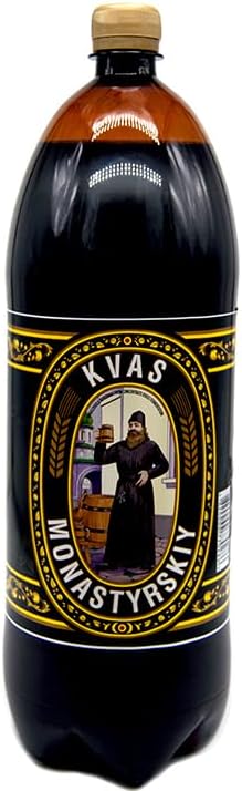 Ukrainian Original Monastery "Monastyrskiy" Kvas Rye Bread Drink 67.6 fl oz / 2L