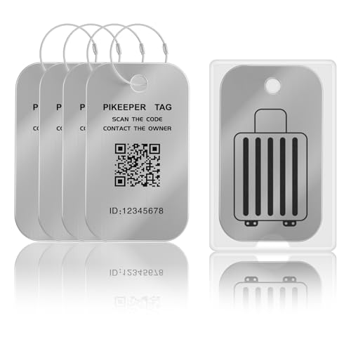 PIKEEPER Smart QR Code Luggage Tags - Show Location When