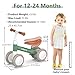 Liberry Baby Balance Bike for 1 Year Old Boys, 4 Wheels Toddler Balance Bike with Adjustable Seat, 12-24 Months Infant's First Birthday Gift (Green)