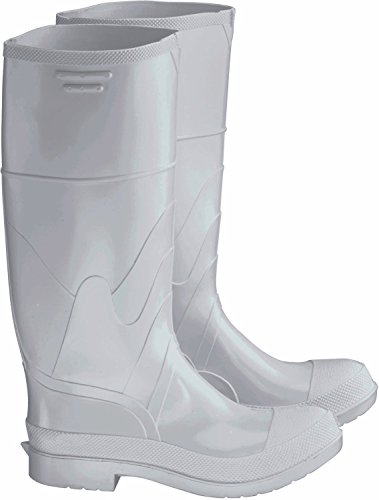 Bata Shoe 81012-11 Onguard Industries Size 11 White 16'' PVC Knee Boots With Safety-Loc Outsole, Steel Toe And Removable Insole