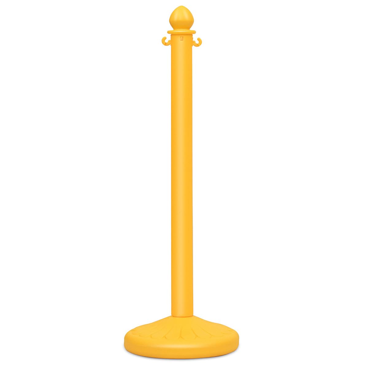 COSTWAY Set di 6 Transenne Delimita Corsie Transenne Separacode, Paletti di Delimitazione Eliminacode, Base Antiscivolo, in Plastica, Divisore di Sicurezza per Interno ed Esterno (Giallo)
