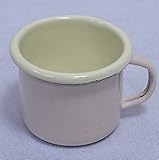 linoows Emaille Espressotasse, Moccatasse, Schnapsbecher, Pastell Rosa 5 cm