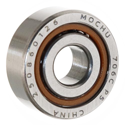 MOCHU 706 706C P5 706C 6X17X6 Angular Contact Ball Bearing, ABEC-5, 15° Contact Angle, Metric, 6mm ID, 17mm OD, 6mm Width, Single Row, Open