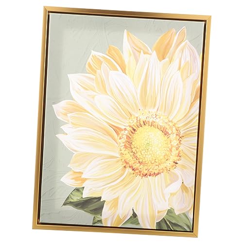 Tournesol avec cadre tableau toile art mural impression haute définition