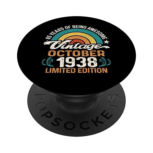 85 años de ser impresionante Nació en octubre de 1938. Cumpleaños número 85 PopSockets PopGrip Intercambiable