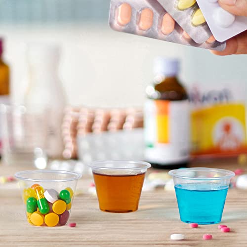 Lilymicky 500 Pack Disposable Medicine Cups (1Oz), Medical Plastic Measuring Cups For Medical Purposes, Or Mixing And Measuring Resin, Epoxy, Diy Arts & Crafts, Paint #TOP5