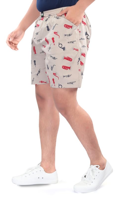 Image of UNOseven Shorts for Boys - 100% Cotton Printed with Side Pockets - Available from Size 7 Years to XL