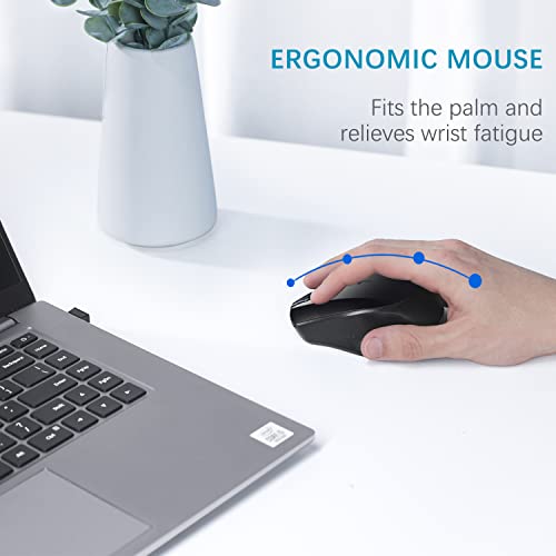 Wireless-Mouse-Noiseless-TopMate-24G-Silent-Optical-Wireless-Mice-3-DPI-Adjustable-Ergonomic-Cordless-Mouse-with-USB-C-Adapter-and-1-AA-Battery-for-PCLaptopDesktopComputerWindowsMac--Black