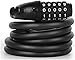 ZECHAO Bike Lock,5-Digit Code Anti-Theft Lock for Motorcycles, Bicycles, Fences, Doors Combination Bike Steel Cable Lock Anti-Theft Lock (Color : Black, Size : 180cm)