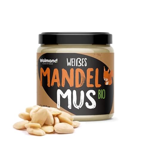 Bio Mandelmus Weiß 400g | Natur | Ungesalzen | Mandelpaste Premium Qualität von Walmand Cover