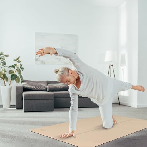 Image of Gogokiwi Large Yoga Mat (6'x4') - 1 /4 inch & 1 /2 inch Thick Exercise Mats for Home Workout, Extra Wide Workout Mats for Home Gym, Yoga, Pilates, Stretching, Floor & More